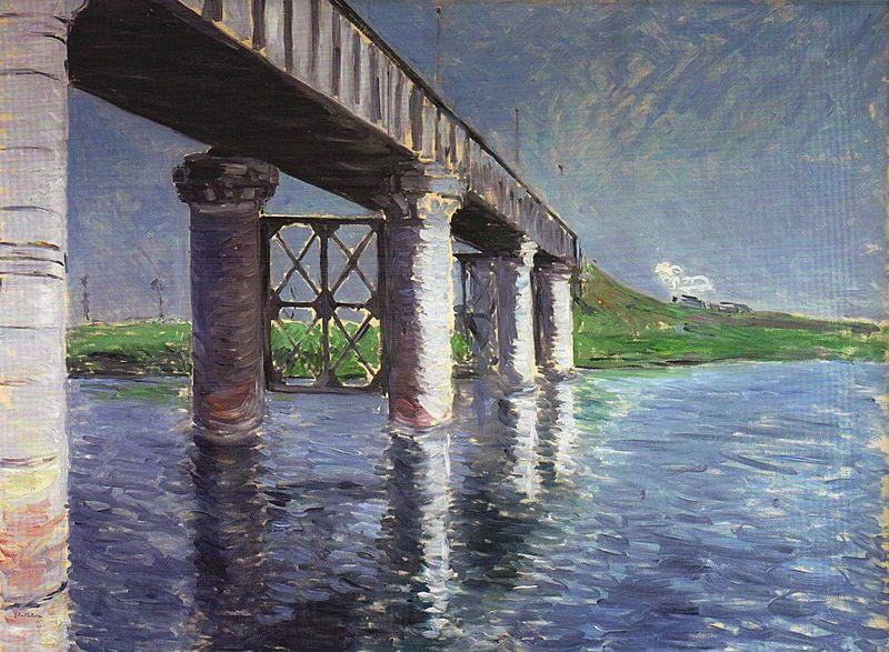 Gustave Caillebotte The Seine and the Railroad Bridge at Argenteuil Norge oil painting art